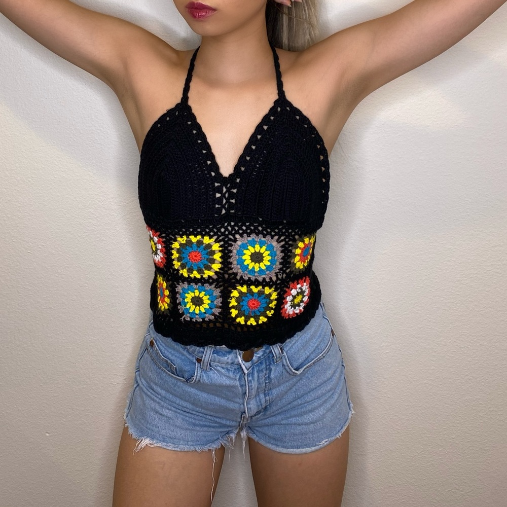 NEW with tag Black Croquet top tie with open back